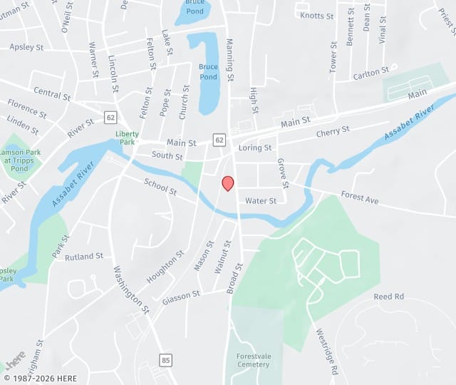Location Map: 43 Broad Street, Suite A103 Hudson, Massachusetts 01749